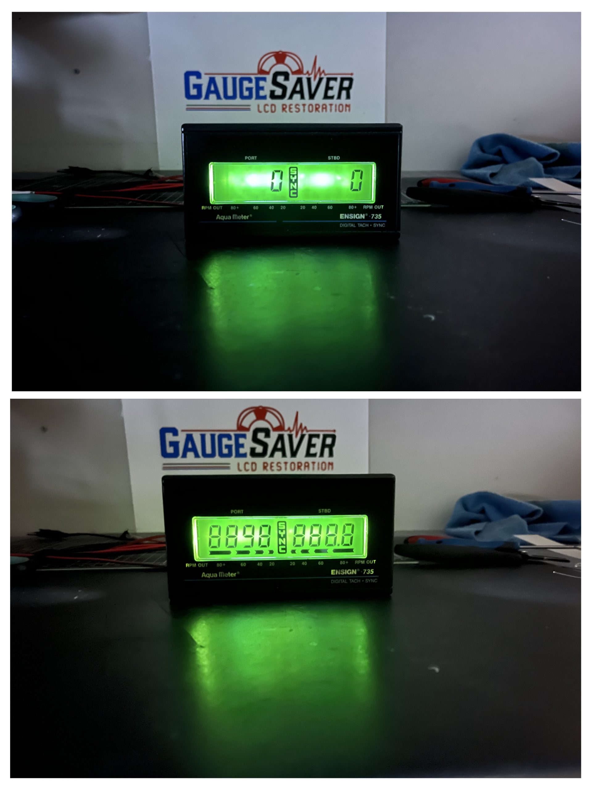 Ensign AquaMeter 735 Tach Sync Restoration Services - Image 3